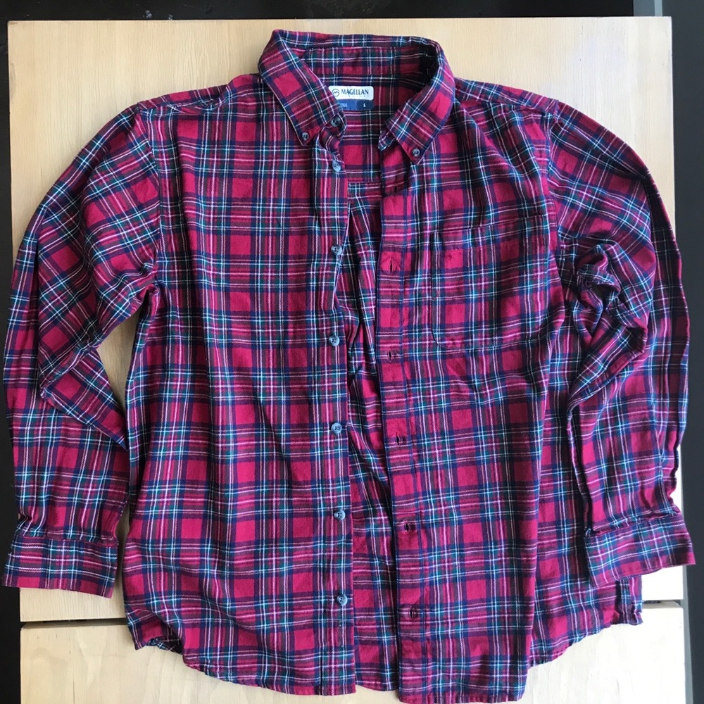 Magellan Outdoors Plaid Long Sleeve Shirt Flannel